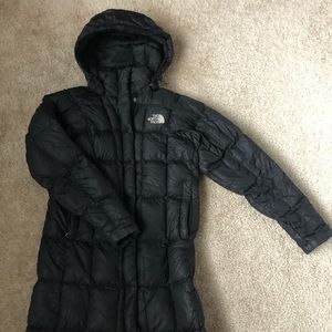 Knee Length North Face Down Jacket